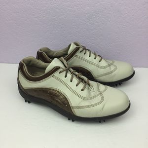Footjoy LoPro Collection Beige Golf Soft Spike Shoes Women's Size US 7 M 97090